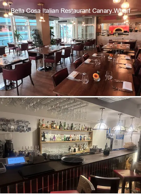 bella cosa italian restaurant canary wharf