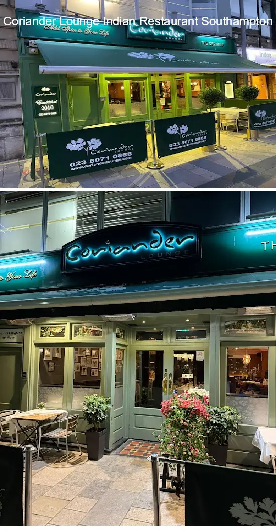 coriander lounge indian restaurant southampton